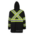 Safety Reflective Jacket Black with Hat